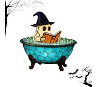 Nueva Cute Ghost Reading Book Lamp, Luz Nocturna De Halloween Suave Y Brillante, Lámpara Decorativa Fantasma LED Portátil, Adecuada para Escritorios, Fiestas, Mesas, Estanterías y Chimeneas (1PCS)