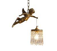 Nueva decoración Creativa Vintage de latón Estilo francés Estilo candelabro Estilo nórdico Dorado Blanco Vidrio Redondo Comedor sobre Mesa lámpara Colgante Antigua para Dormitorio Sala de EST