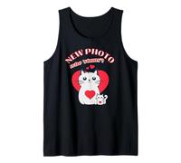 Nueva Foto Quién Brilla Gatito Amor Corazón Camiseta sin Mangas
