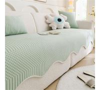 Nueva Funda de sofá refrescante de Verano, Alfombrilla Protectora Antideslizante for sofá, Fundas de sofá Lavables y Transpirables, Protector de Muebles(Verde,90 * 210cm)