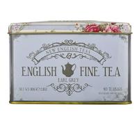 Nueva Gama de Memorabilia Inglesa de Tés English Fine Tea 40 Earl Bolsa de Té Gris Tin 80 g