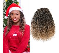 NUEVA Goddess Locs cabello de crochet 8 paquetes de 10 pulgadas locales rizadas locas cabello de ganchillo corta locs ro crochet trenzas de croc