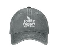 Nueva Gorra De Deportes, Perdón por Llegar Tarde, Vi Un Gato. Sombrero Sol Casual Gorra para Sol para Tenis Golf Deportes