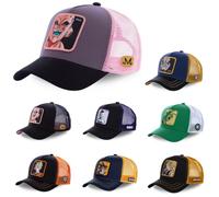 Nueva gorra Dragon Ball Son Goku, gorra de viaje de verano con visera, gorra bordada de Hip-Hop para hombre, visera de sol, gorra de malla ajustable para camionero KAME PURPLE