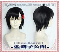 Nueva ID de Anime: INVADED Koharu Hondomachi Peluca Cosplay Corto Negro Pelo sintético Pelucas Adulto Fiesta de Halloween Juego de roles Peluca