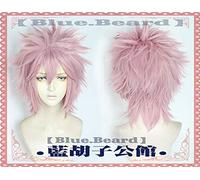 Nueva ID de Anime: INVADED The Detectives United Kaeru Cosplay Peluca Narihisago Akihito Peluca Cabello Corto Rosa Cosplay Disfraces A