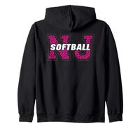 Nueva Jersey Softbol Vintage Rosa Estilo Animal NJ State Art Sudadera con Capucha