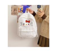 Nueva linda mochila de peluche con cremallera de Hello Kitty, suave y dulce.