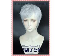 Nueva llegada juego Ow Cosplay Soldier 76 Peluca 30 cm Corto Plata Blanco Pelo Sintético Hombre Boy Disfraz Fiesta Accesorios