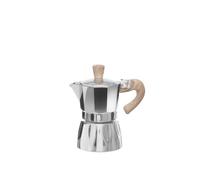 NUEVA MÁQUINA DE CAFÉ DE 2 TAZAS DE ALUMINIO/MADERA