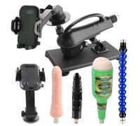 Nueva Máquina Sexual Automática, 3XLR Ficking Machine Gun Máquina de Masturbación de Ángulo Ajustable con Ventosas para Mujeres y Lesbianas (C)