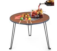 Nueva Mesa De Carbón para Barbacoa,Parrilla De Barbacoa Pequeña Portátil Plegable De Doble Uso,Mesas De Centro para El Hogar,Estante para Carne para Barbacoa De Jardín Al Aire Libre(C)
