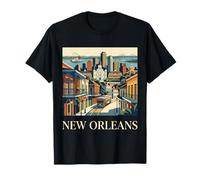 Nueva Orleans Luisiana Retro Vintage Tranvía Barrio Francés Camiseta