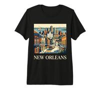 Nueva Orleans Luisiana Retro Vintage Tranvía Barrio Francés Camiseta Premium