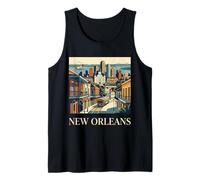 Nueva Orleans Luisiana Retro Vintage Tranvía Barrio Francés Camiseta sin Mangas