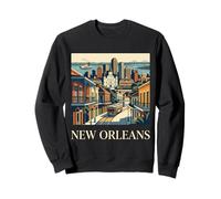 Nueva Orleans Luisiana Retro Vintage Tranvía Barrio Francés Sudadera