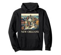 Nueva Orleans Luisiana Retro Vintage Tranvía Barrio Francés Sudadera con Capucha