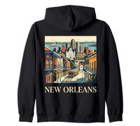 Nueva Orleans Luisiana Retro Vintage Tranvía Barrio Francés Sudadera con Capucha