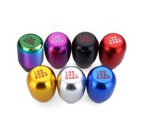 Nueva perilla de cambio de velocidad universal de 6 velocidades de aleación de aluminio con adaptadores de 8/10/12 mm