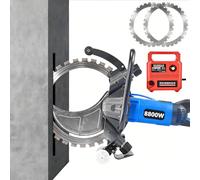 Nueva sierra de anillo para hormigón de 8800W, máquina cortadora de muros con 2 discos de diamante, motor de escobillas, corte profundo de 30 cm sin polvo para hormigón, varilla, azulejos y piedra