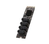 Nueva Tarjeta de Expansión NVME A M.2 PCIE M de 4 Puertos SATA3.0 Controlador M.2 SATA3 Multiplicador Adaptador HDD SSD de Alta Velocidad