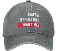 Nueva Trucker Gorra Esa es una Idea Terrible ¿a qué Hora? Sombrero Sol Transpirable Gorras Hip Hop para Verano Deportes Running