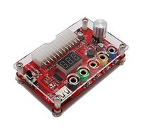 Nueva versión ATX Fuente de alimentación Breakout Board y Kit de Caja de acrílico con botón de Voltaje Ajustable Adj,Voltaje de Salida, Salida máxima de 3A, protección de reseteo