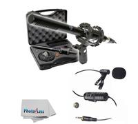 Nueva VidPro XM-55 15 unidades 11 "condensador escopeta Video & Broadcast Micrófono Kit con VidPro XM-L Lavalier con Cable micrófono de condensador 20 'Cable de audio para Canon Nikon Sony DSLR Cámara Videocámaras Smartphones