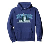 Nueva York 1624 Estatua de la Libertad Capital del Mundo Sudadera con Capucha