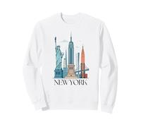 Nueva York 2025 Skyline Art Status of Liberty Souvenir Sudadera