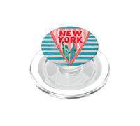 Nueva York, banderín, Estatua, Libertad, Horizonte ilustración PopSockets PopGrip para MagSafe