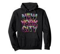 Nueva York City Leopardo Animal Print Rainbow Cheetah NYC Girls Sudadera con Capucha