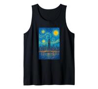 Nueva York City Manhattan Skyline Van Gogh Starry Night Style Camiseta sin Mangas