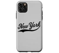 Nueva York City State Sports GUIÓN CURSIVO Texto Vintage Carcasa para iPhone 11 Pro MAX