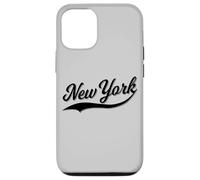 Nueva York City State Sports GUIÓN CURSIVO Texto Vintage Carcasa para iPhone 12/12 Pro