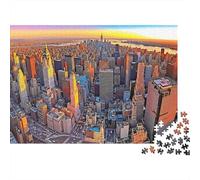 Nueva York CitySkyline Rompecabezas 1000 Piezas De Cartón Grueso Puzzle Anti Estrés Adultos para Rompecabezas De Viaje como Regalo Original 38x26cm/1000pcs