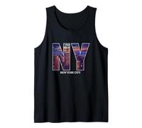 Nueva York Ciudad Skyline Bandera Estado Nueva York Vintage City Camiseta sin Mangas