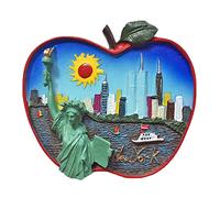 Nueva York EE.UU. América refrigerador imán 3D Apple Travel Sticker Souvenirs Colección, decoración del hogar y la cocina, imán de nevera de EE.UU. de China