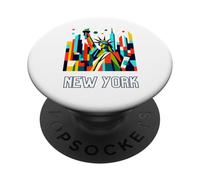 Nueva York Horizonte NYC Estatua de la Libertad Souvenir PopSockets PopGrip Adhesivo