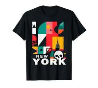 Nueva York Horizonte Punk Grunge Vintage Retro Graffiti Comic Camiseta