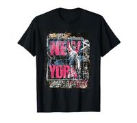 Nueva York Horizonte Punk Grunge Vintage Retro Graffiti Comic Camiseta
