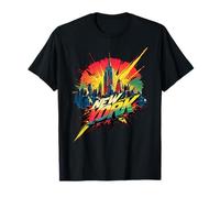 Nueva York Horizonte Punk Grunge Vintage Retro Graffiti Comic Camiseta