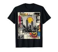 Nueva York Horizonte Punk Grunge Vintage Retro Graffiti Comic Camiseta