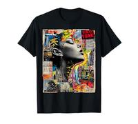 Nueva York Horizonte Punk Grunge Vintage Retro Graffiti Comic Camiseta