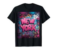 Nueva York Horizonte Punk Grunge Vintage Retro Graffiti Comic Camiseta