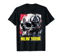 Nueva York Horizonte Punk Grunge Vintage Retro Graffiti Comic Camiseta