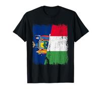Nueva York, Italia, media bandera, orgullo italiano de Nueva York Camiseta