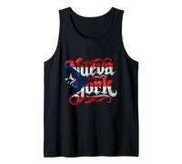 Nueva York Puerto Rico Tatuaje Estilo Texto Diseño Camiseta sin Mangas