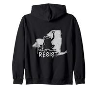 Nueva York se resiste a la protesta de la Rana No Kings Day Sudadera con Capucha