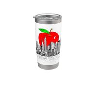 Nueva York Skyline Big Apple Ciudad de Nueva York Tri-State (NY) Vaso térmico de acero inoxidable de doble pared